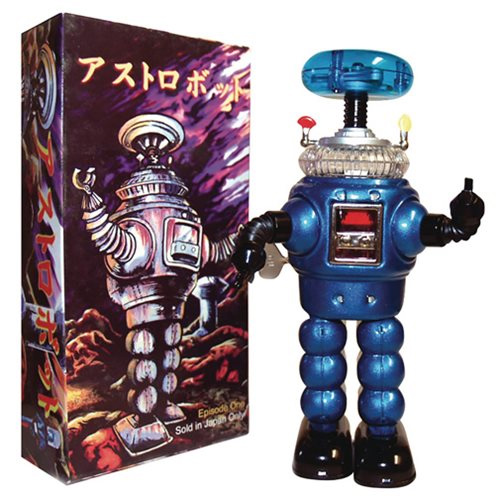 Lost in Space Robot Blue Tin Wind-Up Toy Japan Import - Click Image to Close