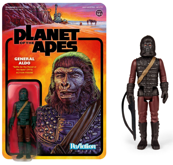 Planet of the Apes Series 2 General Aldo 3.75" ReAction Action Figure - Click Image to Close