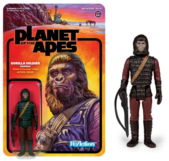 Planet of the Apes Series 2 Gorilla Soldier Hunter 3.75" ReAction Action Figure - Click Image to Close