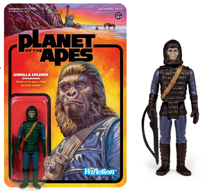 Planet of the Apes Series 2 Gorilla Soldier Patrolman 3.75" ReAction Action Figure - Click Image to Close