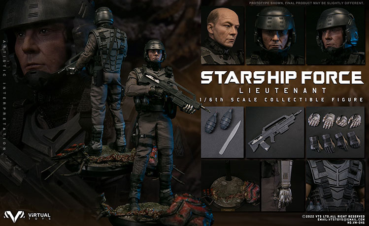 Starship Force Troopers Lieutenant 1/6 Scale Figure by Virtual Toys - Click Image to Close
