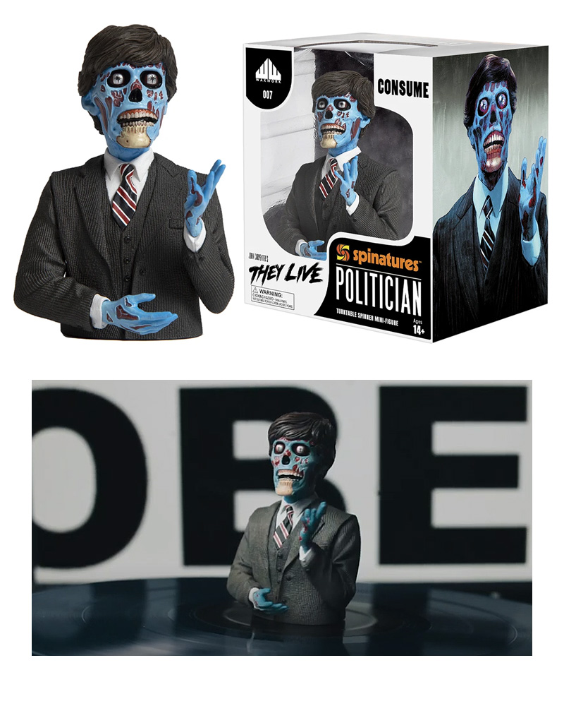 They Live Politician Spinature Figure For Turntables Vinyl Record Collectors