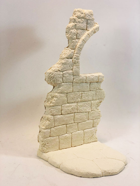 Stone Wall Diorama Base 1/6 Scale Resin Model Kit for 12" Figures - Click Image to Close