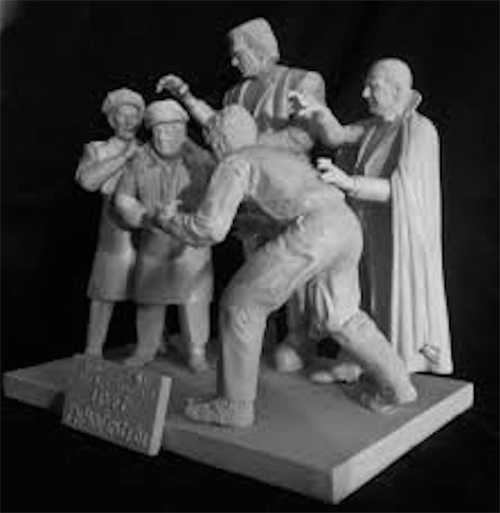 A.C. Meet Frank Aurora Monster Scenes Scale Production Photo 5 Figure Model Kit - Click Image to Close