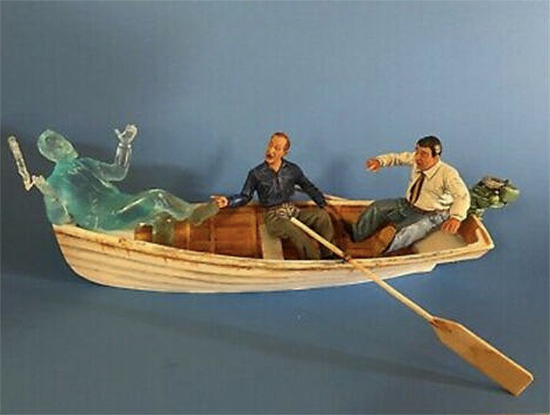 Invisible Man with Rowboat, Chick and Wilbur Aurora Monster Scenes Scale Resin Model Kit - Click Image to Close