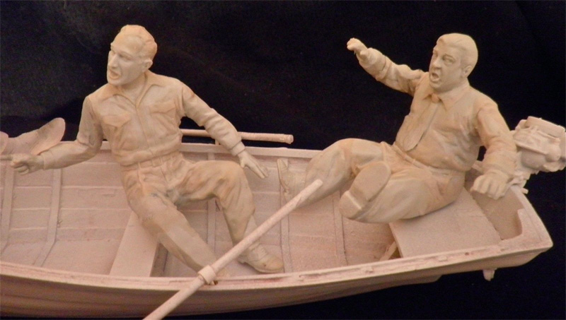 Invisible Man with Rowboat, Chick and Wilbur Aurora Monster Scenes Scale Resin Model Kit - Click Image to Close