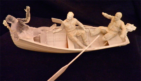 Invisible Man with Rowboat, Chick and Wilbur Aurora Monster Scenes Scale Resin Model Kit - Click Image to Close