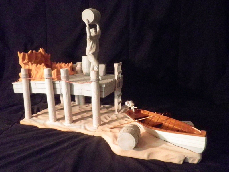 Dock Scene Aurora Monster Scenes Scale Diorama Model Kit SPECIAL ORDER - Click Image to Close