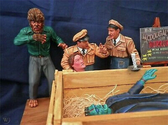 Monster Scenes Scale McDougals Frankenstein Crate Scene Model Kit - Click Image to Close