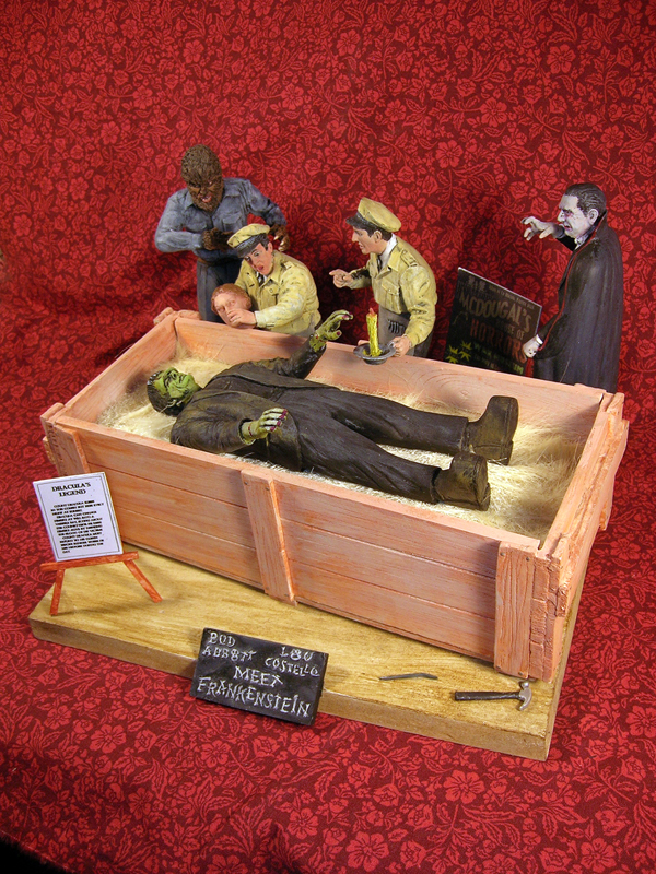 Monster Scenes Scale McDougals Frankenstein Crate Scene Model Kit - Click Image to Close