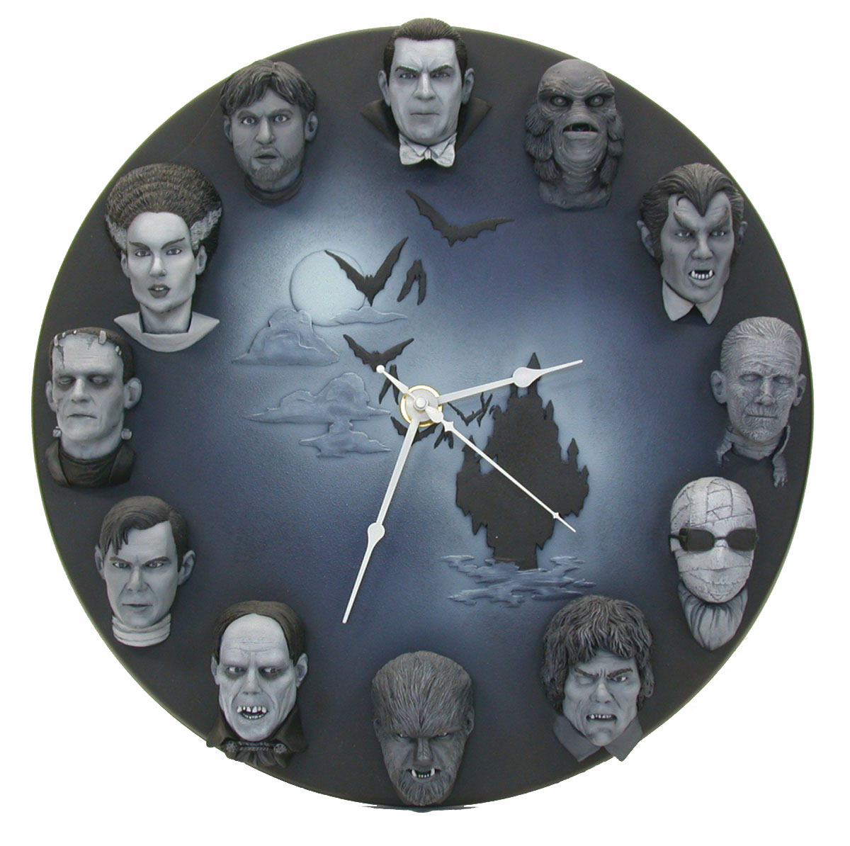 Classic Horror Heads 1/6 Scale 12" Clock Model Kit.