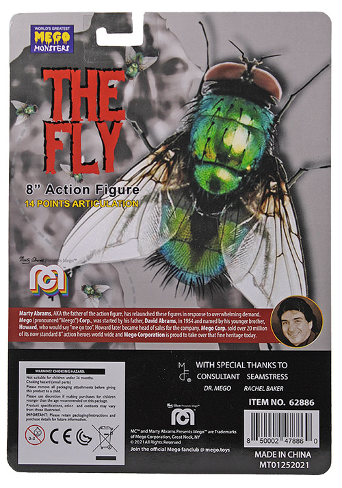 Fly, The 1958 8 Inch Mego Action Figure Flocked Version - Click Image to Close