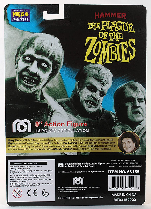 Hammer Plague of the Zombies 8 Inch Mego Figure - Click Image to Close