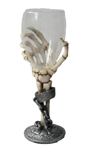 Skeleton Hand Wine Glass - Click Image to Close