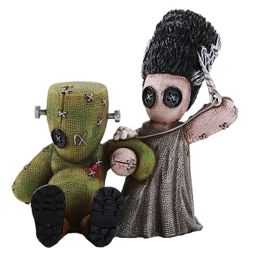 Frankenstein and Bride Mad Stitch Love Statue - Click Image to Close