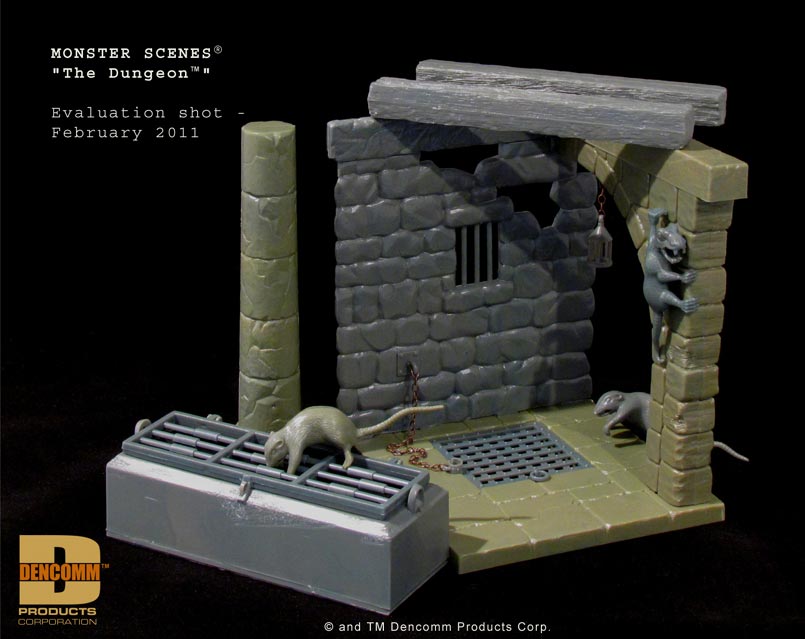 Monster Scenes The Dungeon Plastic Model Kit Aurora Reissue Monster