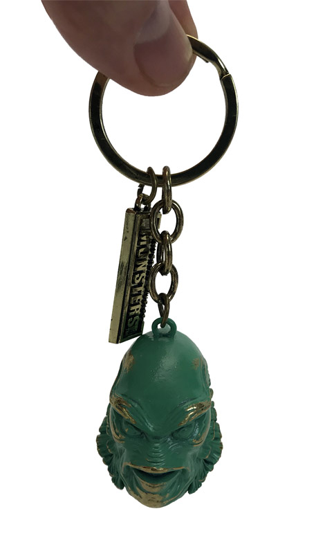 Creature From The Black Lagoon Head Sculpted Metal Keychain - Click Image to Close