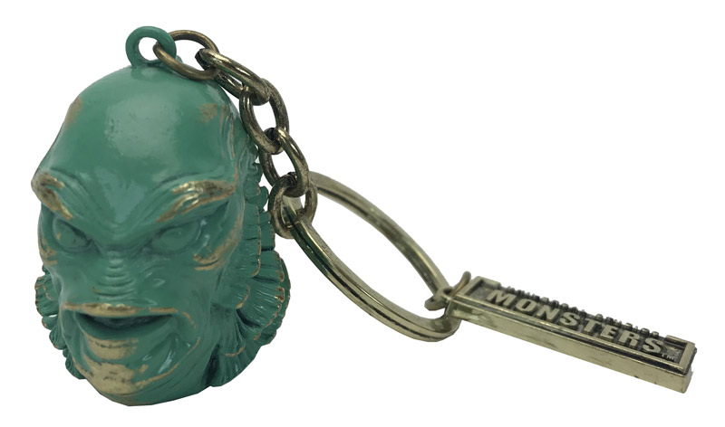 Creature From The Black Lagoon Head Sculpted Metal Keychain - Click Image to Close