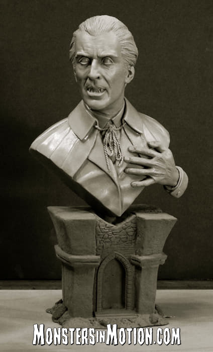 Dracula Christopher Lee 1/4 Scale Bust Model Kit by Jeff Yagher - Click Image to Close