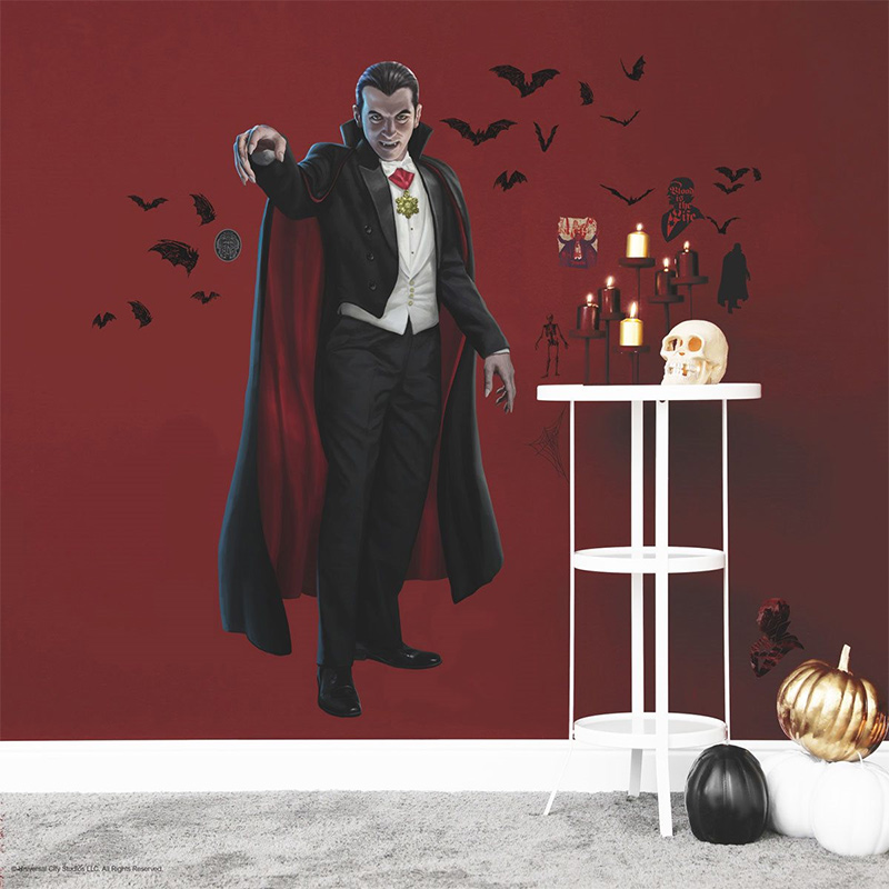 Dracula Universal Monsters Giant Peel and Stick Wall Decals - Click Image to Close