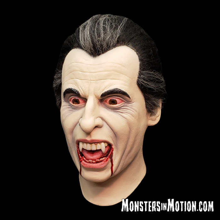 Dracula Hammer Horror Films Christopher Lee Deluxe Latex Collector's Mask - Click Image to Close