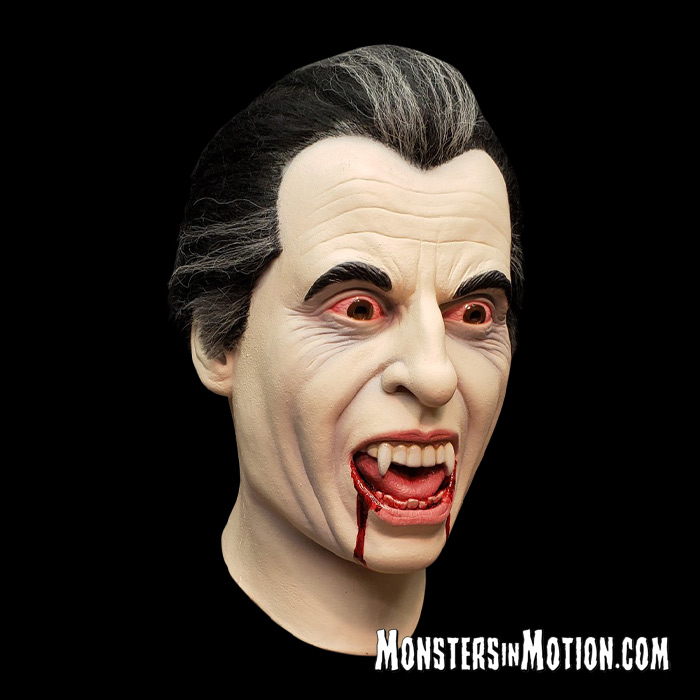 Dracula Hammer Horror Films Christopher Lee Deluxe Latex Collector's Mask - Click Image to Close