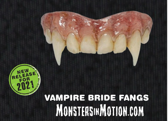 Dracula Vampire Bride Fangs Prosthetic Vampire Teeth Hammer Films - Click Image to Close