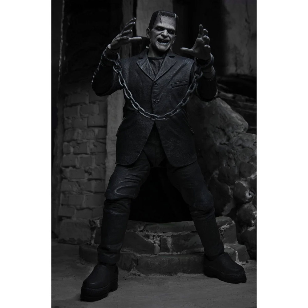 Frankenstein Boris Karloff Ultimate 7 Inch Scale Universal Monsters Action Figure (B&W Version) by Neca - Click Image to Close