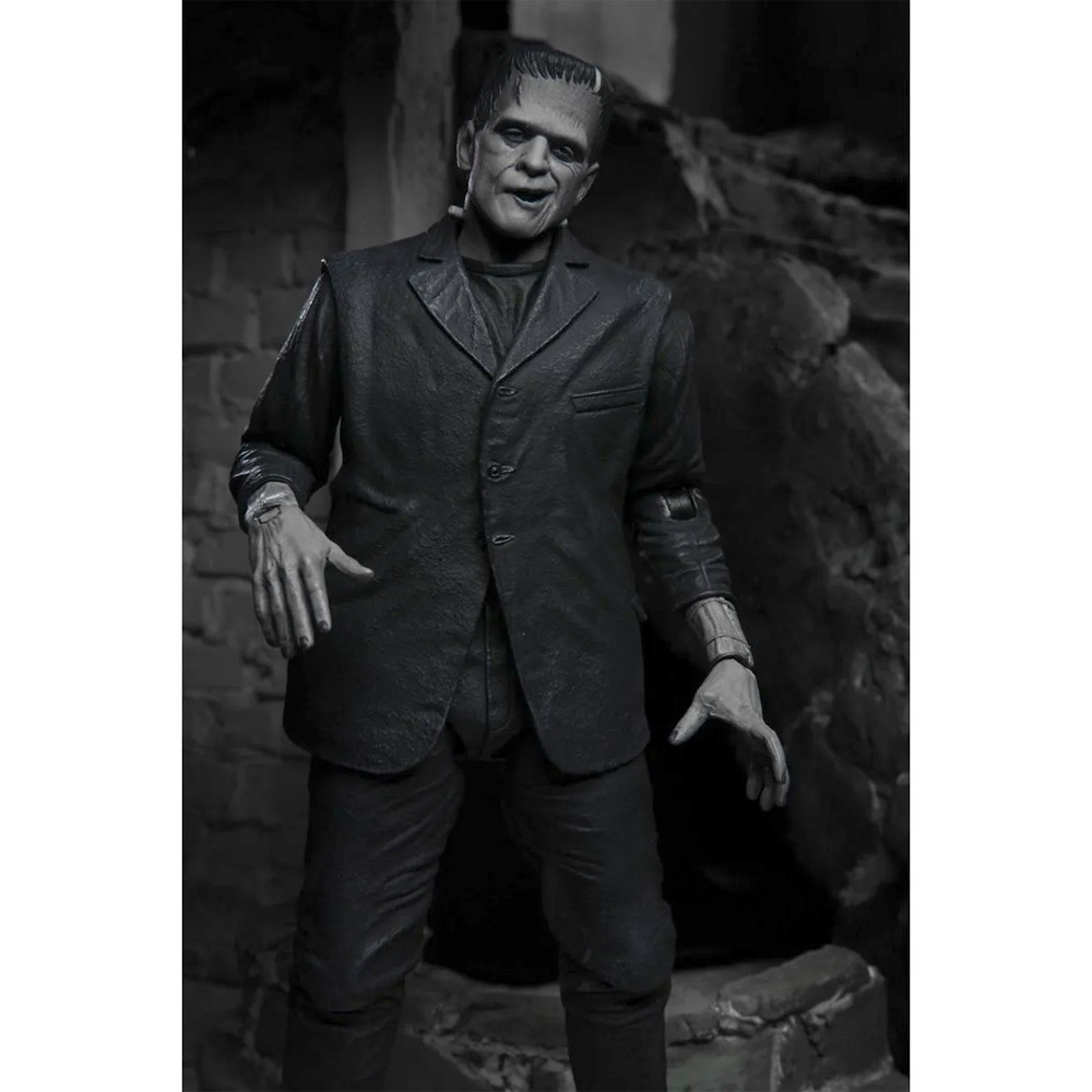 Frankenstein Boris Karloff Ultimate 7 Inch Scale Universal Monsters Action Figure (B&W Version) by Neca - Click Image to Close