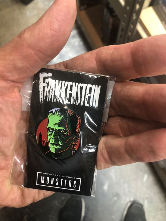 Frankenstein Boris Karloff Enamel Pin Universal Monsters - Click Image to Close