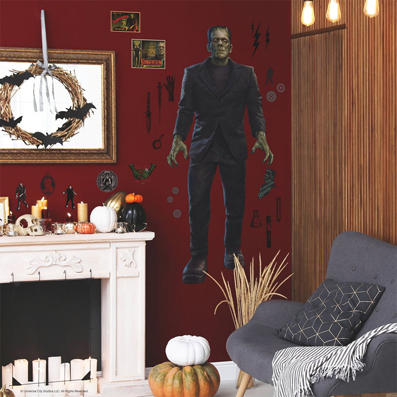 Frankenstein Universal Monsters Giant Peel and Stick Wall Decal - Click Image to Close