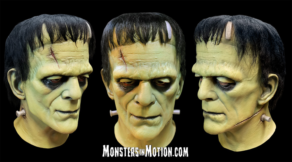Frankenstein Boris Karloff Deluxe Latex Collector's Mask Universal Studios Monsters OOP - Click Image to Close
