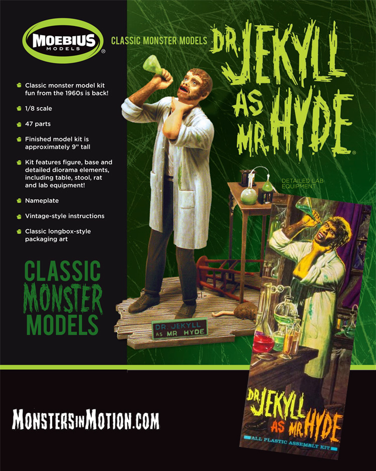 Dr Jekyll As Mr Hyde Aurora Re Issue Model Kit By Moebius Dr Jekyll As Mr Hyde Aurora Re Issue Model Kit By Moebius 05hmb01 31 99 Monsters In Motion Movie Tv Collectibles