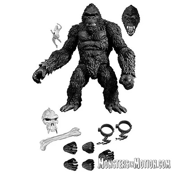 King Kong of Skull Island 7" Figure Black & White Exclusive - Click Image to Close