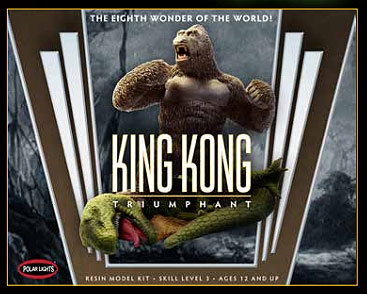 King Kong Triumphant 9" Resin Model Kit by Polar Lights - Click Image to Close