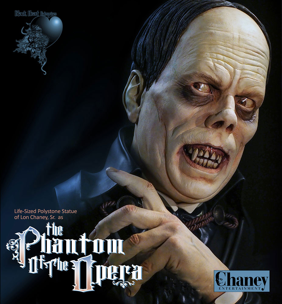 Phantom of the Opera Lon Chaney Life Size Bust by Jeff Yagher - Click Image to Close