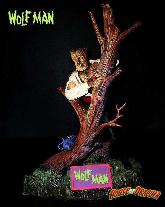 Wolf Man Aurora Box Art Tribute Model Kit #6 Jeff Yagher - Click Image to Close