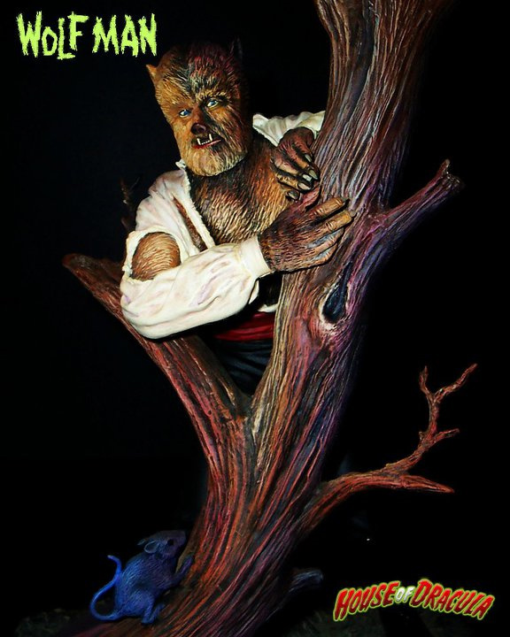 Wolf Man Aurora Box Art Tribute Model Kit #6 Jeff Yagher - Click Image to Close