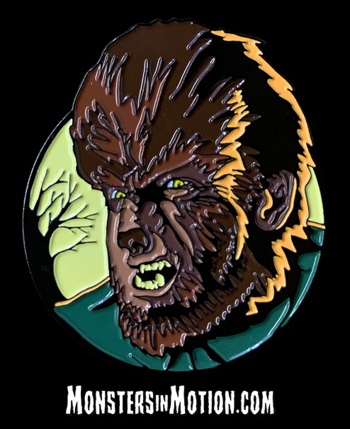 Wolfman Enamel Pin Universal Monsters Wolf Man - Click Image to Close