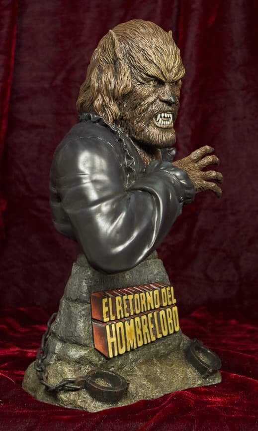 Return of the Werewolf Paul Naschy 1/4 Scale Bust Model Kit - Click Image to Close