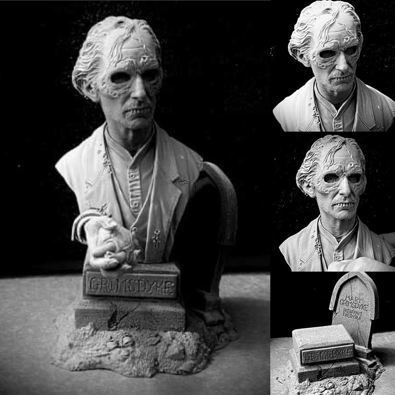 Arthur Grimsdyke Peter Cushing 1/4 Scale Resin Bust Model Kit - Click Image to Close