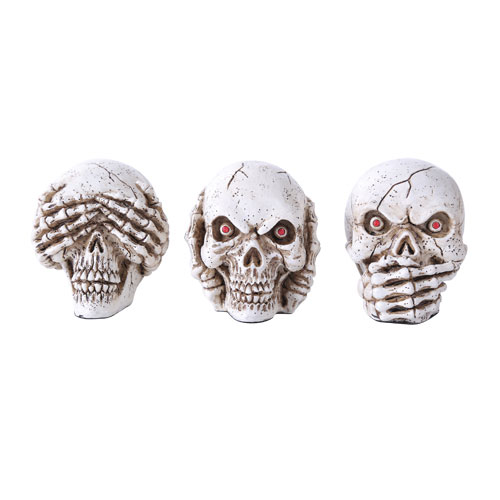 No Evil Skulls Set of 3 - Click Image to Close