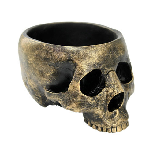 Skull Bowl Bronze Color - Click Image to Close