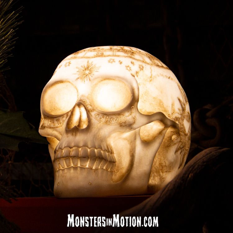 Astrology Skull Lamp with LED and USB Charging Ports - Click Image to Close