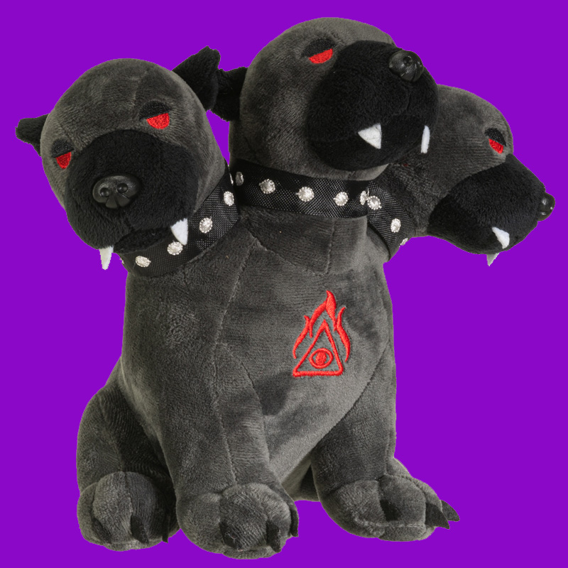 Cerberus 3 Headed Dog 9 Inch Plush Toy - Click Image to Close