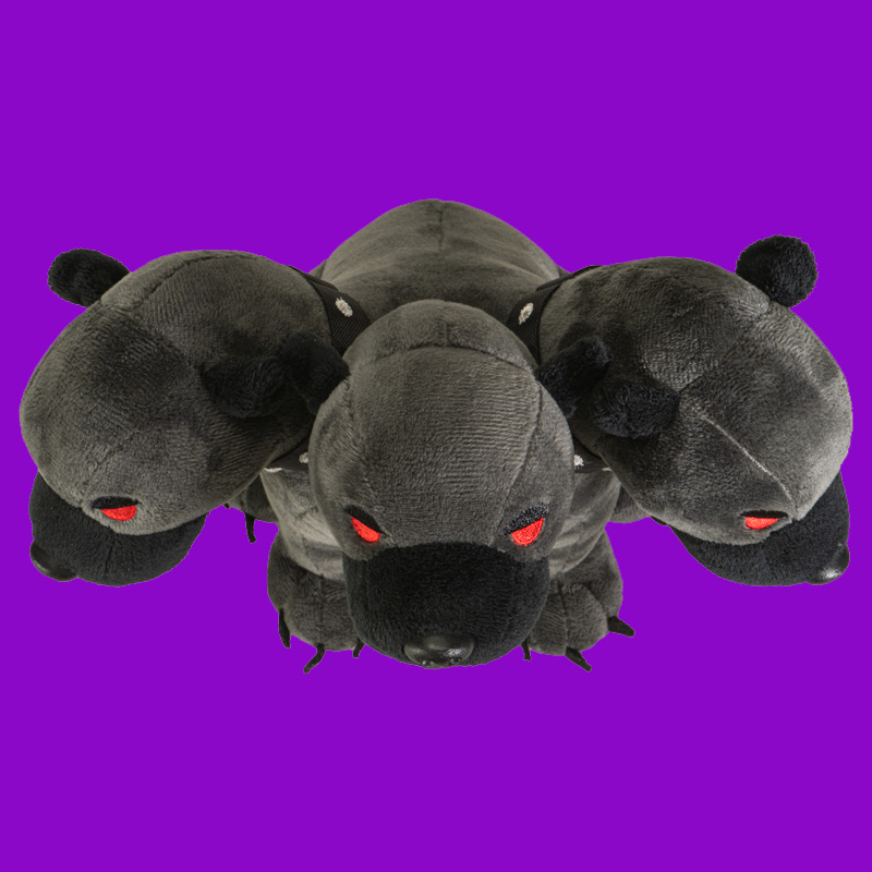 Cerberus 3 Headed Dog 9 Inch Plush Toy - Click Image to Close