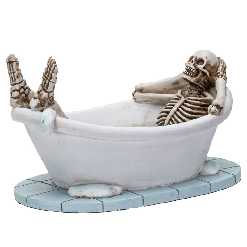 Skeleton in the Bath Tub Statue - Click Image to Close