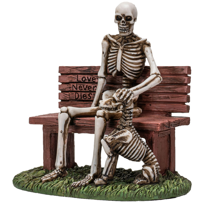 Skeleton with Best Friend Dog Statue - Click Image to Close