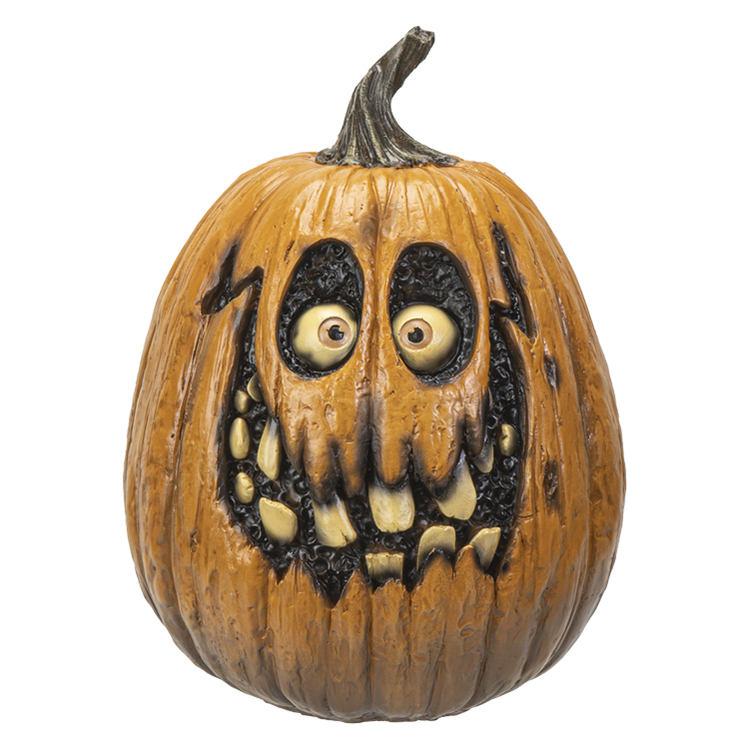 Ray Villafane 11.42" Pumpkin Face Sculpture Resin Figurine - Click Image to Close