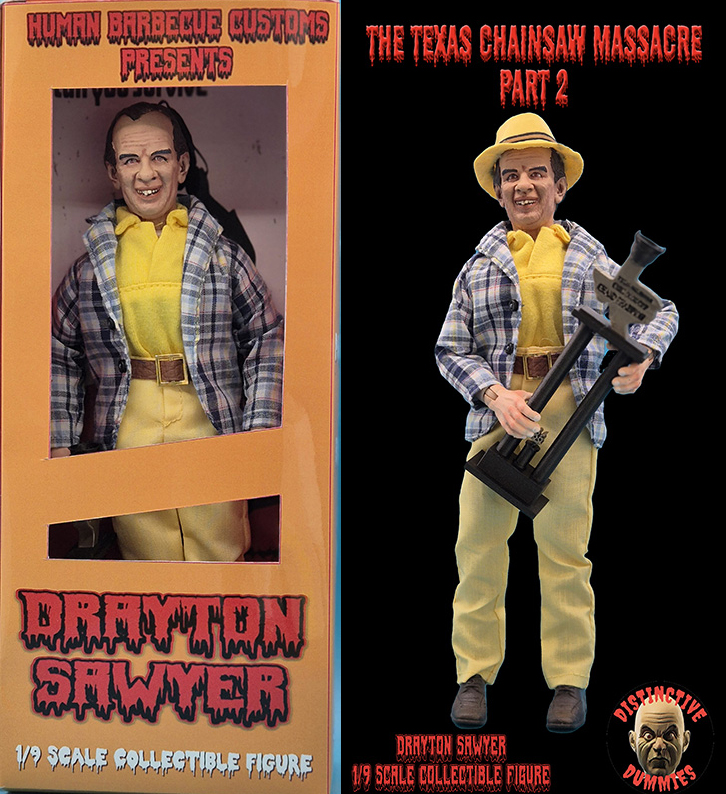 Texas Chainsaw Massacre 2 Drayton Sawyer Trophy Cook 8" Retro Style Figure - Click Image to Close